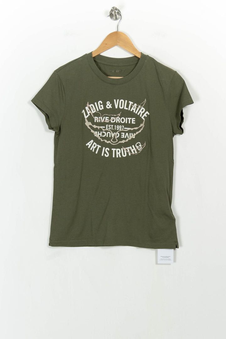 Tee shirt vert - Taille S/36 de la marque Zadig&Voltaire | PARAD106462 - Vendu par Paradigme - Image 2