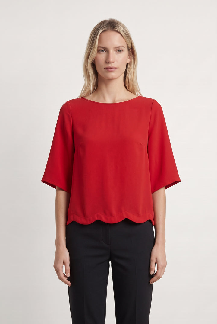 Blouse Rouge - Taille S/36 de la marque Claudie Pierlot | PARAD106463 - Vendu par Paradigme - Image 1