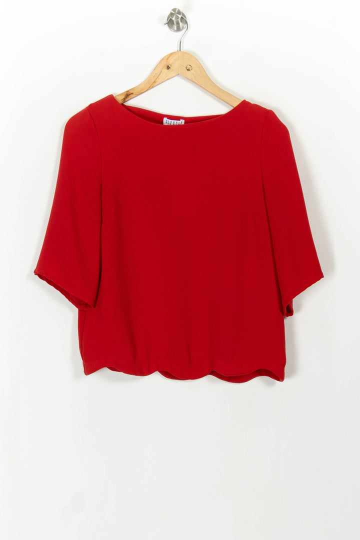 Blouse Rouge - Taille S/36 de la marque Claudie Pierlot | PARAD106463 - Vendu par Paradigme - Image 2