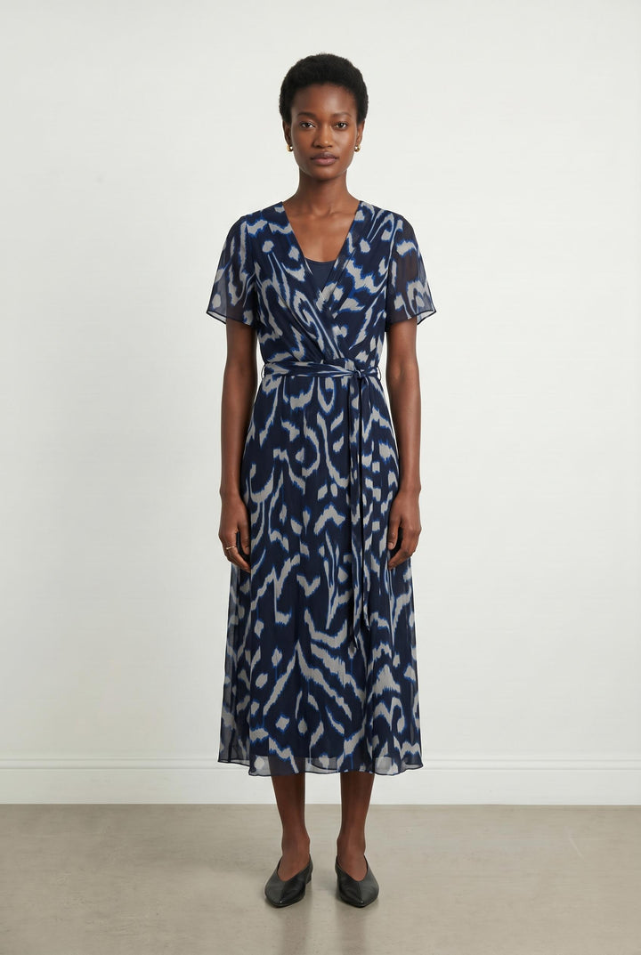 Robe Longue Bleue et Noire - Taille S/36 de la marque La Fée Maraboutée | PARAD106470 - Vendu par Paradigme - Image 1
