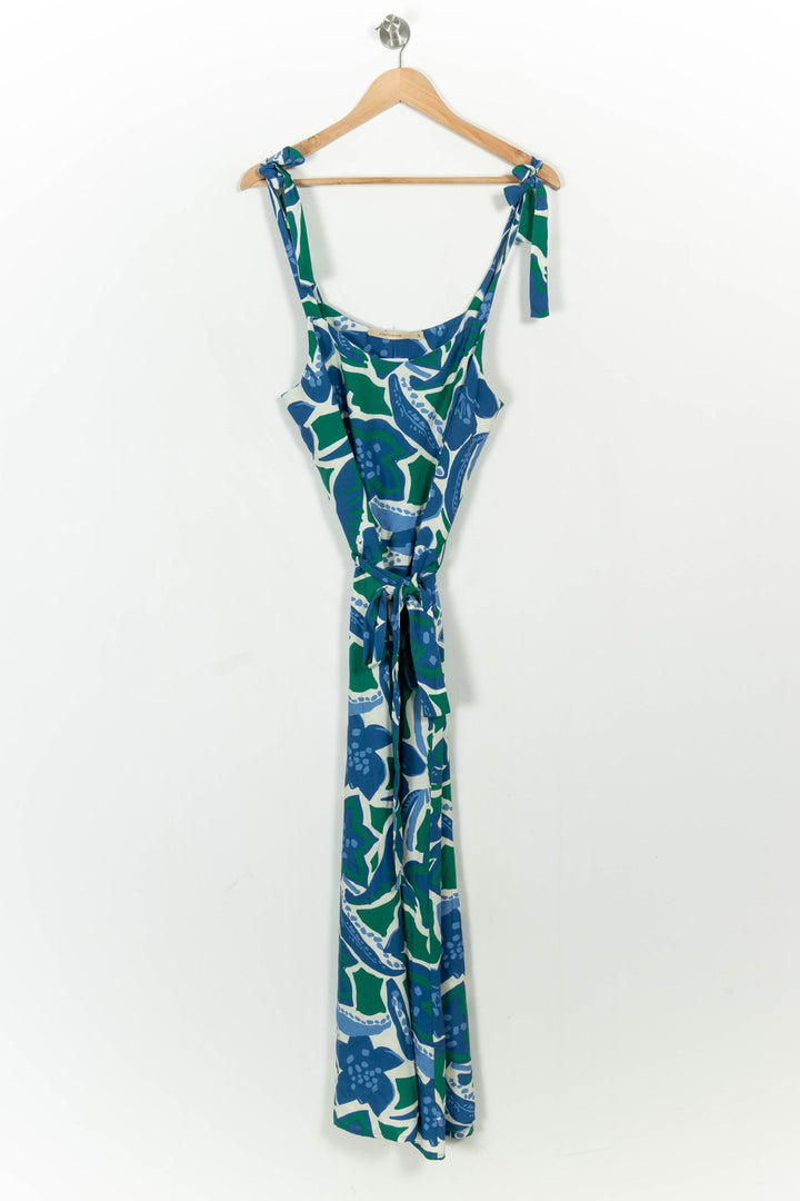 Robe Longue Verte et Bleue - Taille M/38 de la marque La Fée Maraboutée | PARAD106474 - Vendu par Paradigme - Image 2