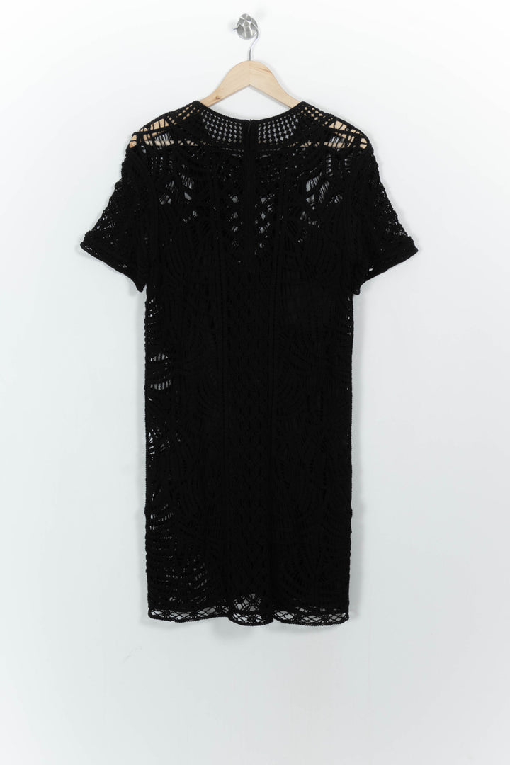 Robe en Dentelle Noire - Taille L/40 de la marque La Fée Maraboutée | PARAD106479 - Vendu par Paradigme - Image 4