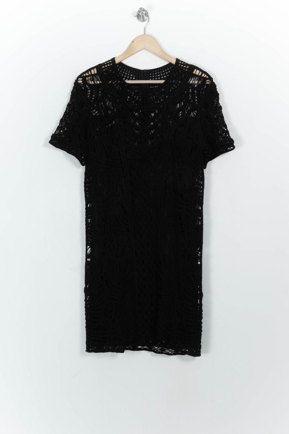 Robe en Dentelle Noire - Taille L/40 de la marque La Fée Maraboutée | PARAD106479 - Vendu par Paradigme - Image 2