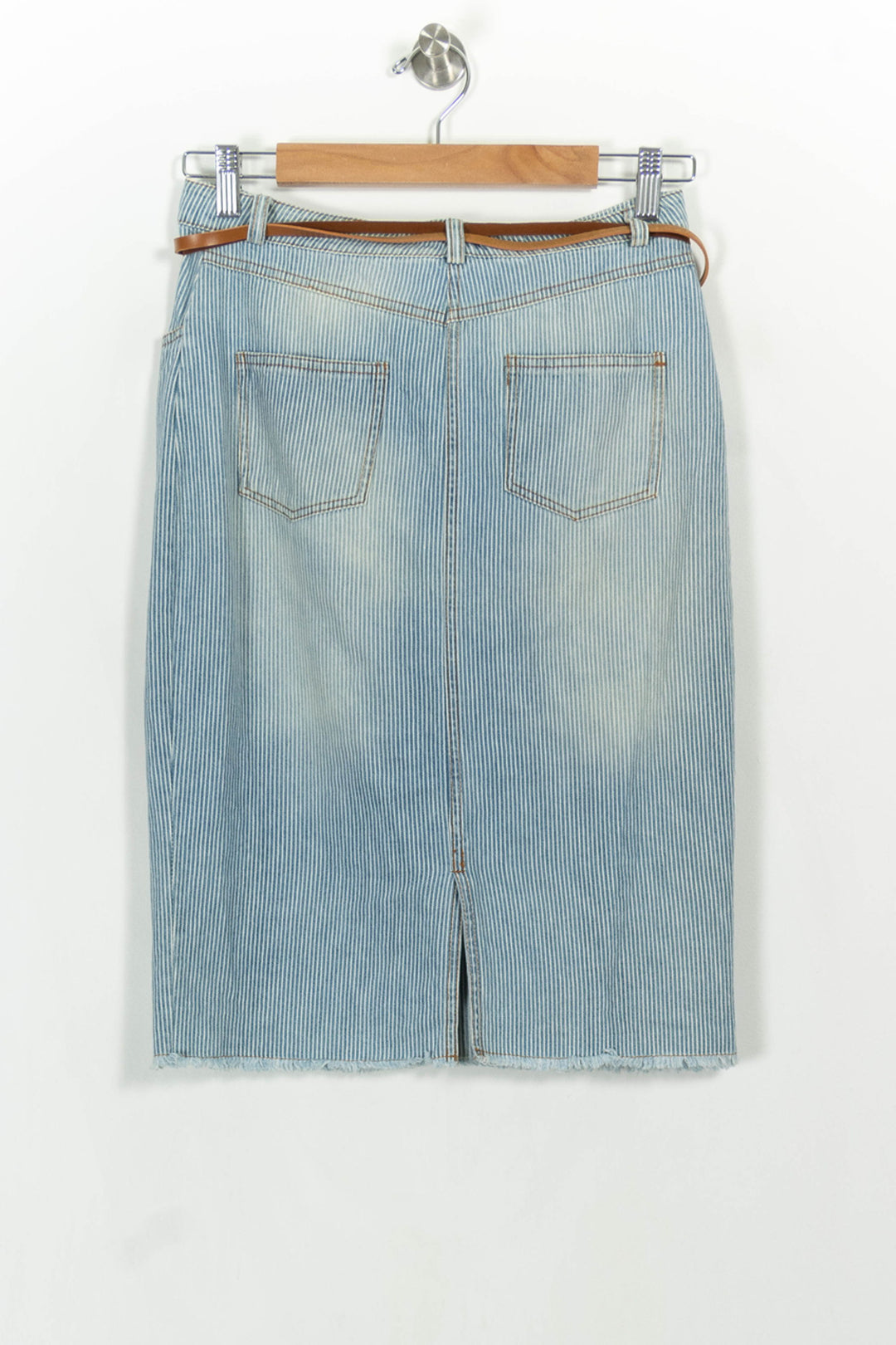 Jupe Crayon Bleue - Taille S/36 de la marque La Fée Maraboutée | PARAD106480 - Vendu par Paradigme - Image 4