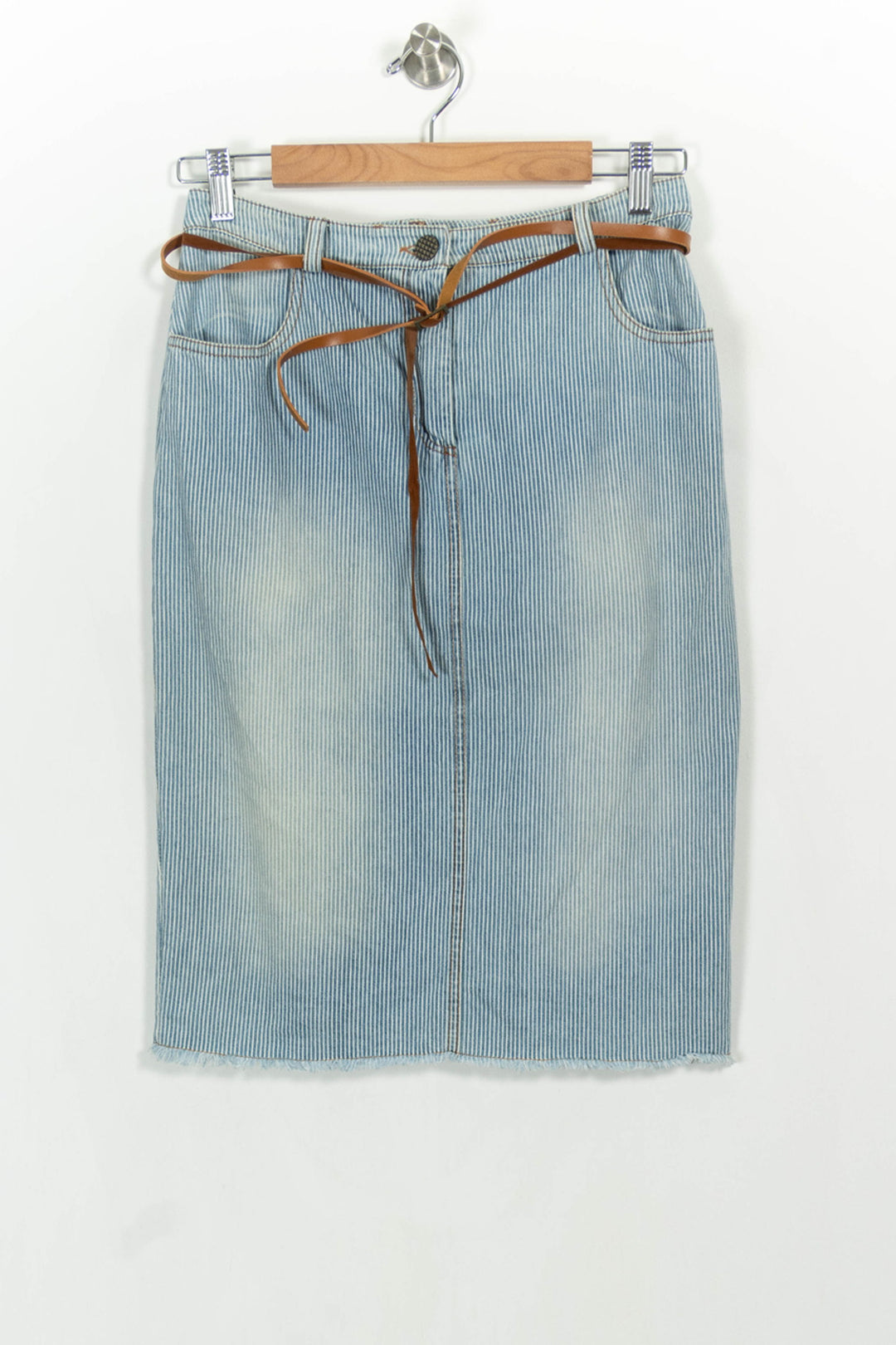 Jupe Crayon Bleue - Taille S/36 de la marque La Fée Maraboutée | PARAD106480 - Vendu par Paradigme - Image 2