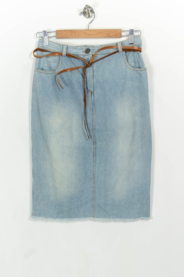 Jupe Crayon Bleue - Taille S/36 de la marque La Fée Maraboutée | PARAD106480 - Vendu par Paradigme - Image 2