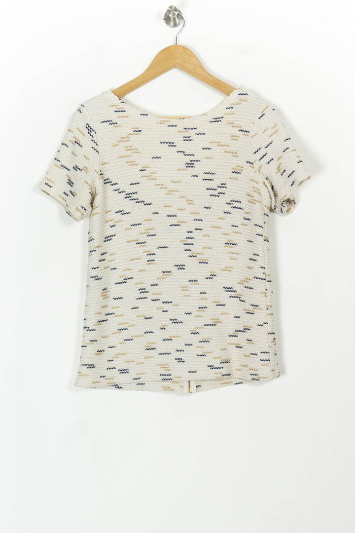 T-shirt Blanc et Bleu - Taille M/38 de la marque Sézane | PARAD106481 - Vendu par Paradigme - Image 4