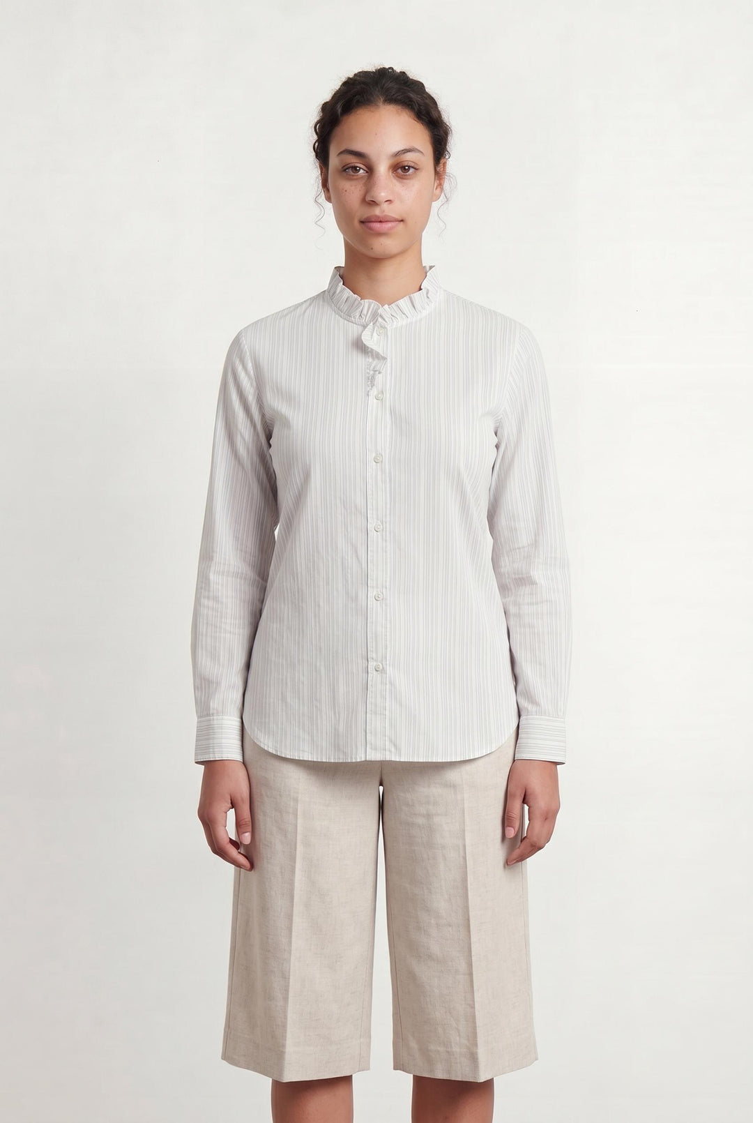 Chemise Rayée Beige - Taille L/40 de la marque Comptoir des Cotonniers | PARAD106482 - Vendu par Paradigme - Image 1