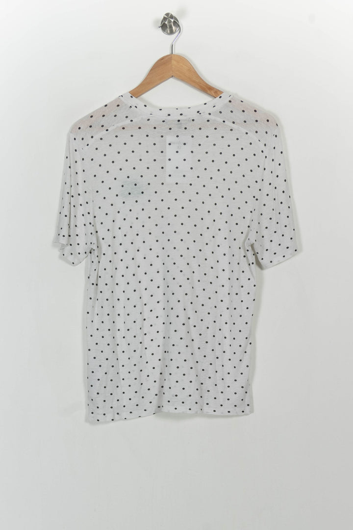 Tee-shirt Blanc à Pois Noirs - Taille S/36 de la marque Maje | PARAD106483 - Vendu par Paradigme - Image 4
