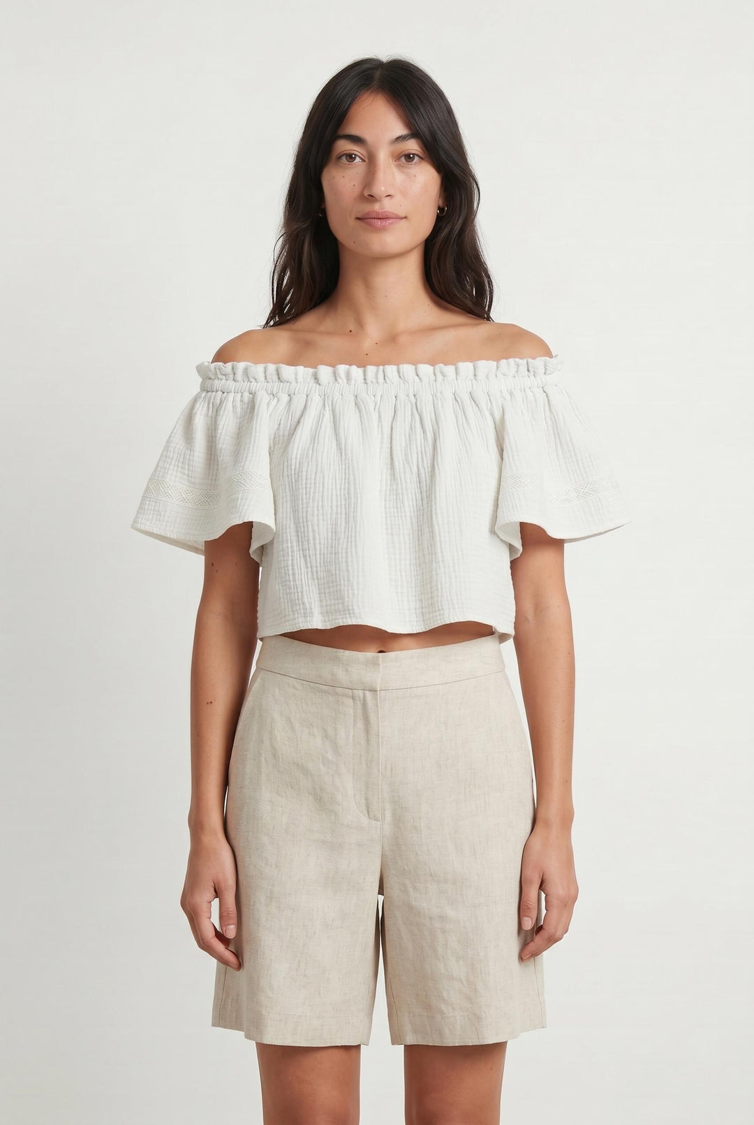 Top Bardot Blanc - Taille M/38 de la marque Maison Stella & Suzie | PARAD106484 - Vendu par Paradigme - Image 1