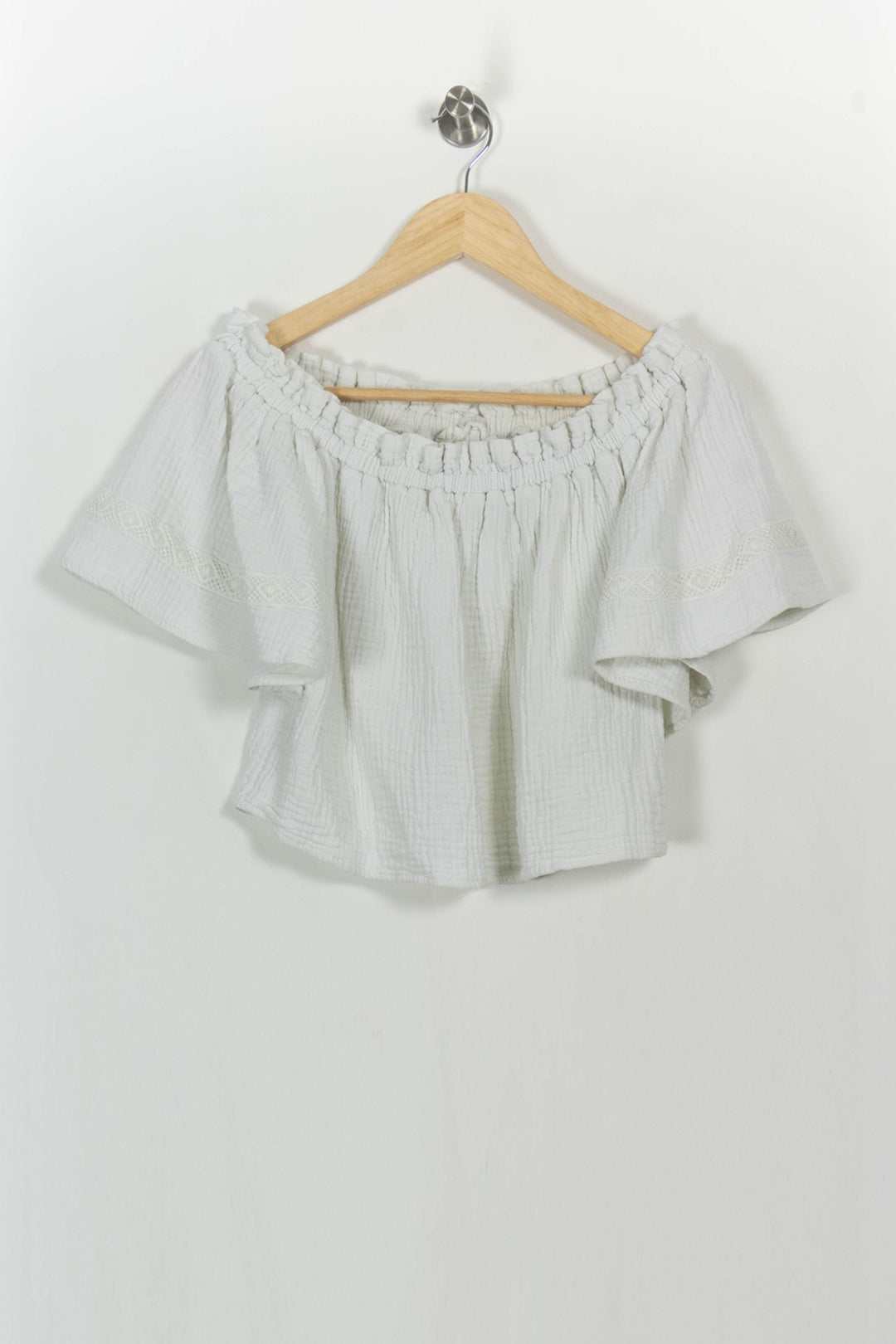 Top Bardot Blanc - Taille M/38 de la marque Maison Stella & Suzie | PARAD106484 - Vendu par Paradigme - Image 2