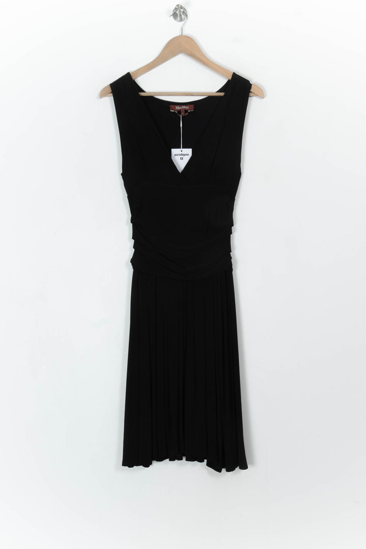 Robe Midi Noire - Taille S/36 de la marque Max Mara | PARAD106485 - Vendu par Paradigme - Image 2
