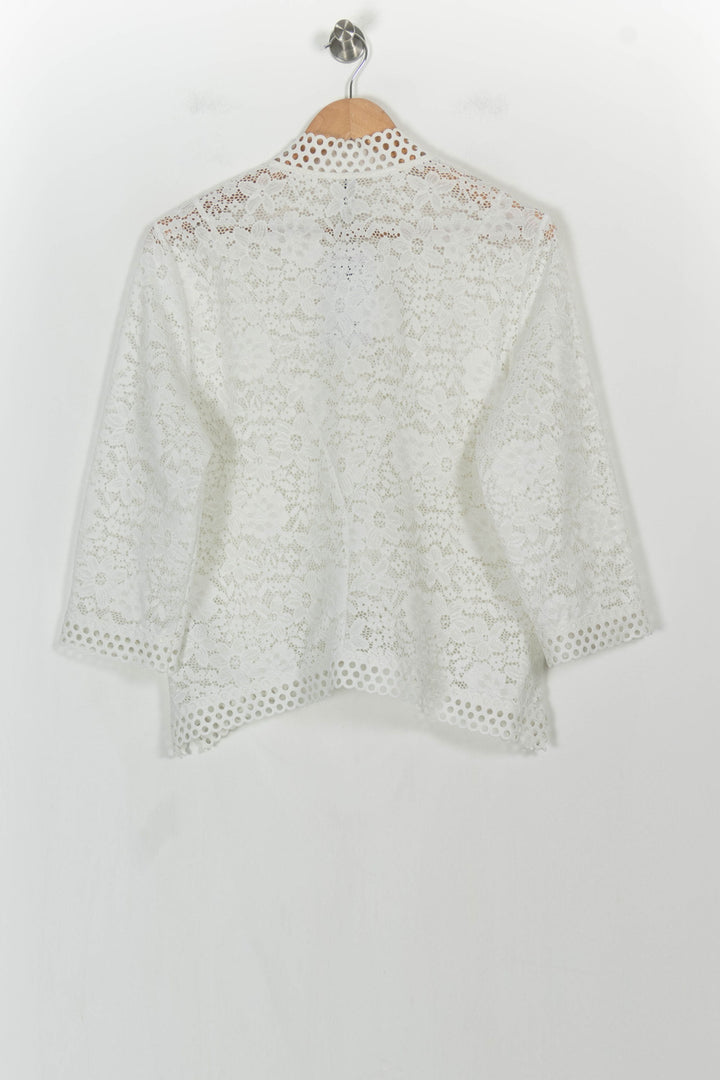 Veste en Dentelle Blanche - Taille XXXL/46 de la marque Indies | PARAD106488 - Vendu par Paradigme - Image 4