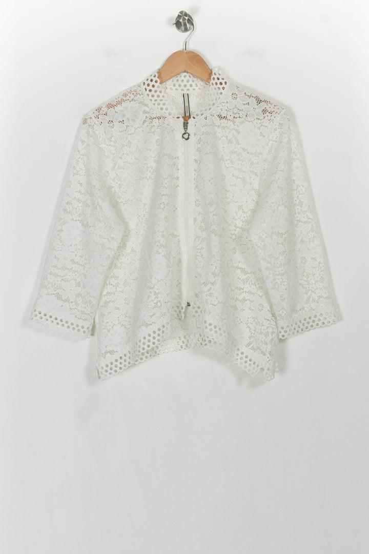Veste en Dentelle Blanche - Taille XXXL/46 de la marque Indies | PARAD106488 - Vendu par Paradigme - Image 2