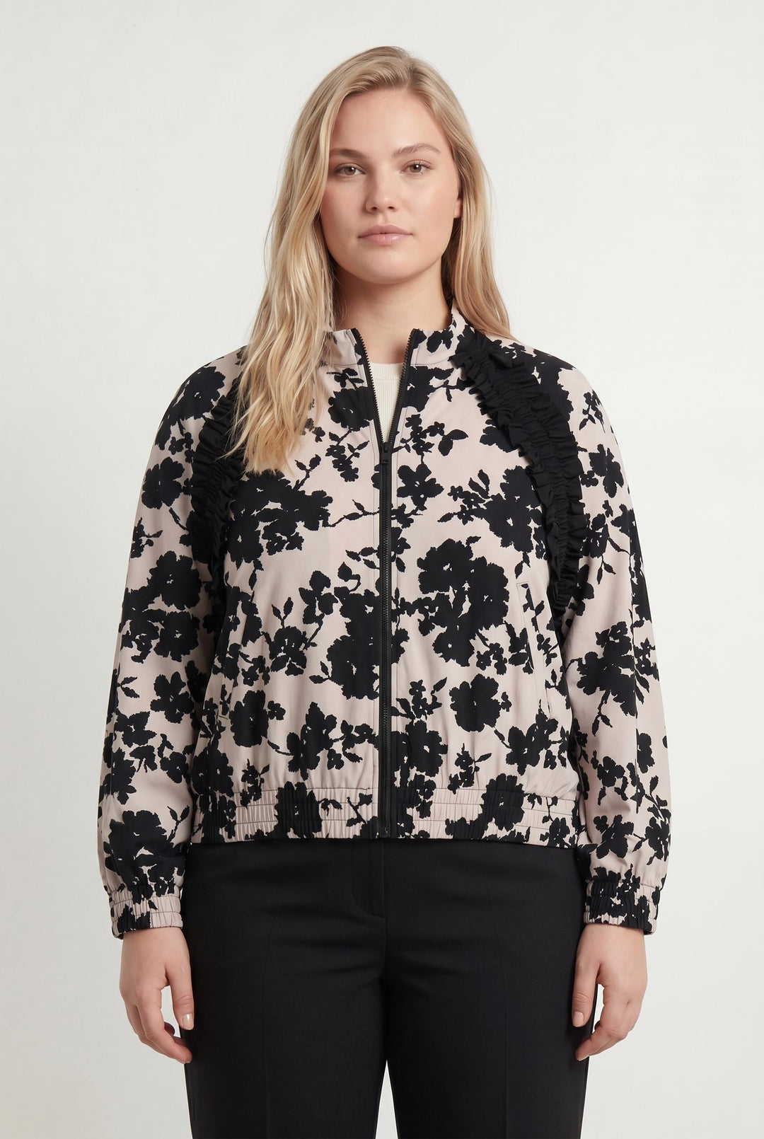 Blouson Noir et Beige - Taille XXXL/46 de la marque Indies | PARAD106490 - Vendu par Paradigme - Image 1