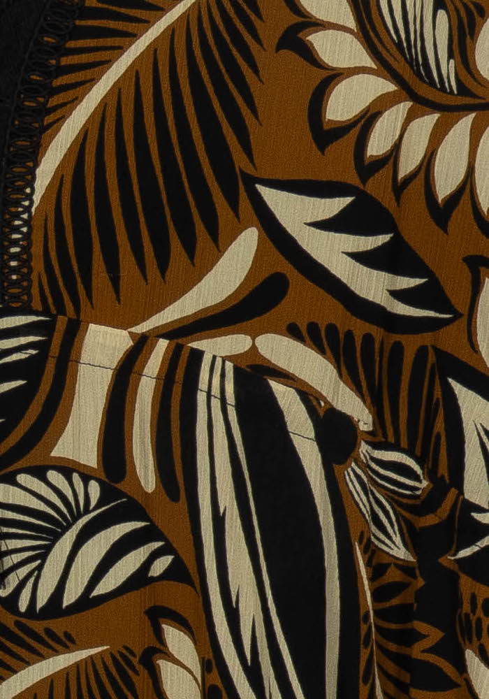 Robe Longue Marron et Noire - Taille XXXL/46 de la marque Indies | PARAD106491 - Vendu par Paradigme - Image 3
