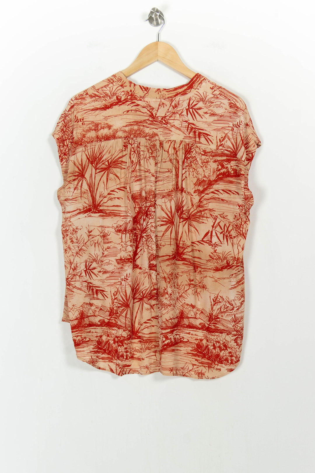 Blouse Orange et Beige - Taille L/40 de la marque Indies | PARAD106492 - Vendu par Paradigme - Image 4
