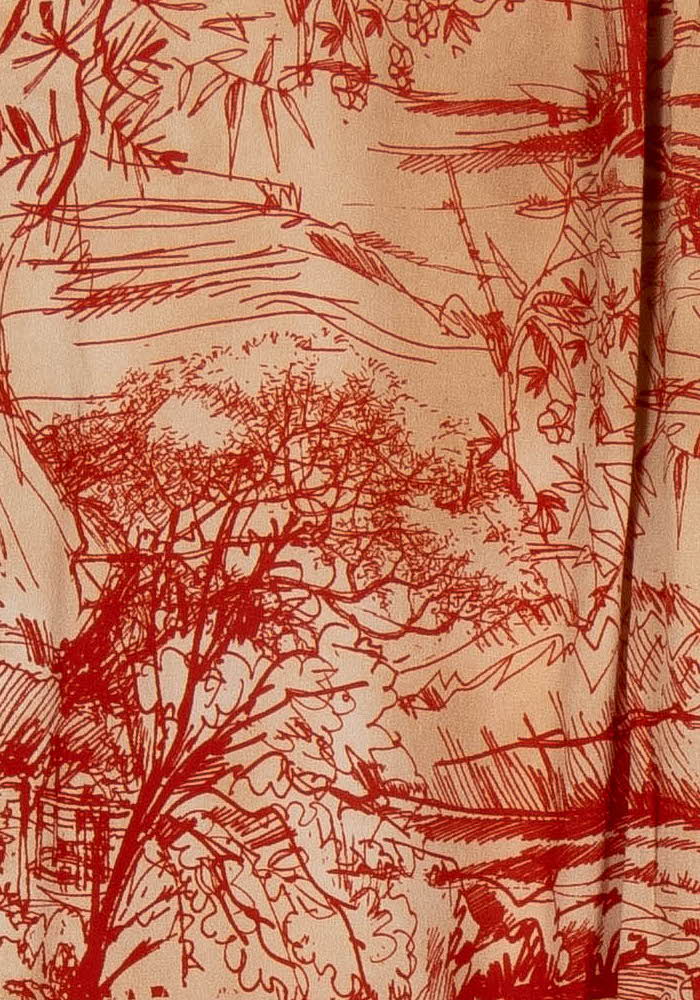 Blouse Orange et Beige - Taille L/40 de la marque Indies | PARAD106492 - Vendu par Paradigme - Image 3