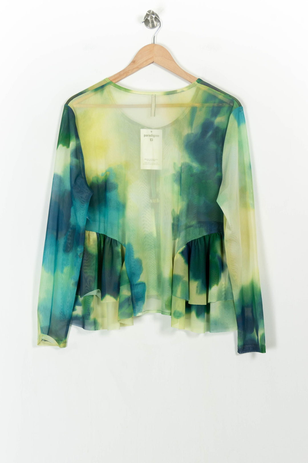 Blouse Verte et Jaune - Taille XXXL/46 de la marque Indies | PARAD106493 - Vendu par Paradigme - Image 4