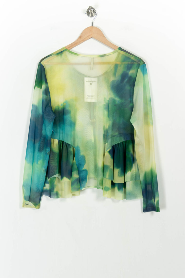 Blouse Verte et Jaune - Taille XXXL/46 de la marque Indies | PARAD106493 - Vendu par Paradigme - Image 4