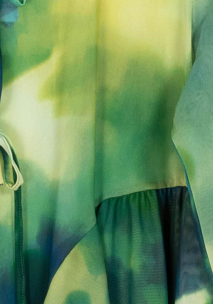 Blouse Verte et Jaune - Taille XXXL/46 de la marque Indies | PARAD106493 - Vendu par Paradigme - Image 3