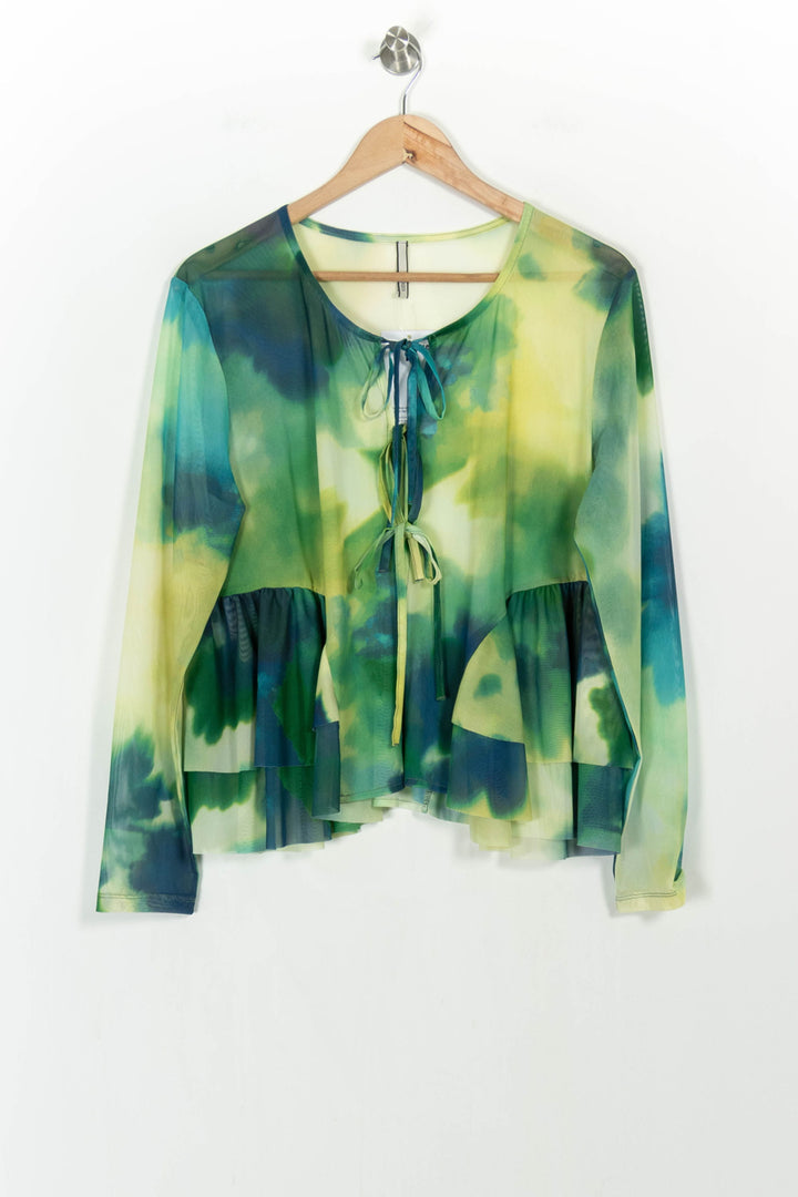 Blouse Verte et Jaune - Taille XXXL/46 de la marque Indies | PARAD106493 - Vendu par Paradigme - Image 2