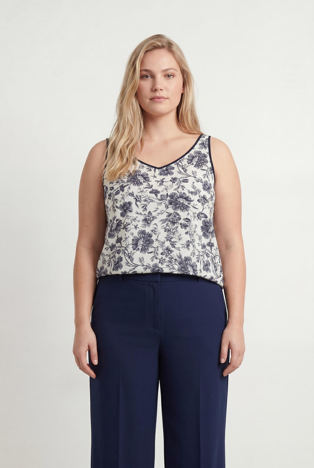 Débardeur Blanc et Noir - Taille XXXL/46 de la marque Indies | PARAD106498 - Vendu par Paradigme - Image 1