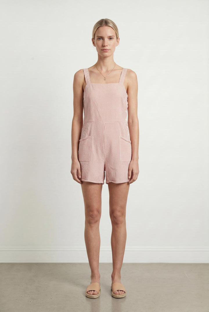Combishort Rayé Rouge et Blanc - Taille S/36 de la marque Comptoir des Cotonniers | PARAD106505 - Vendu par Paradigme - Image 1