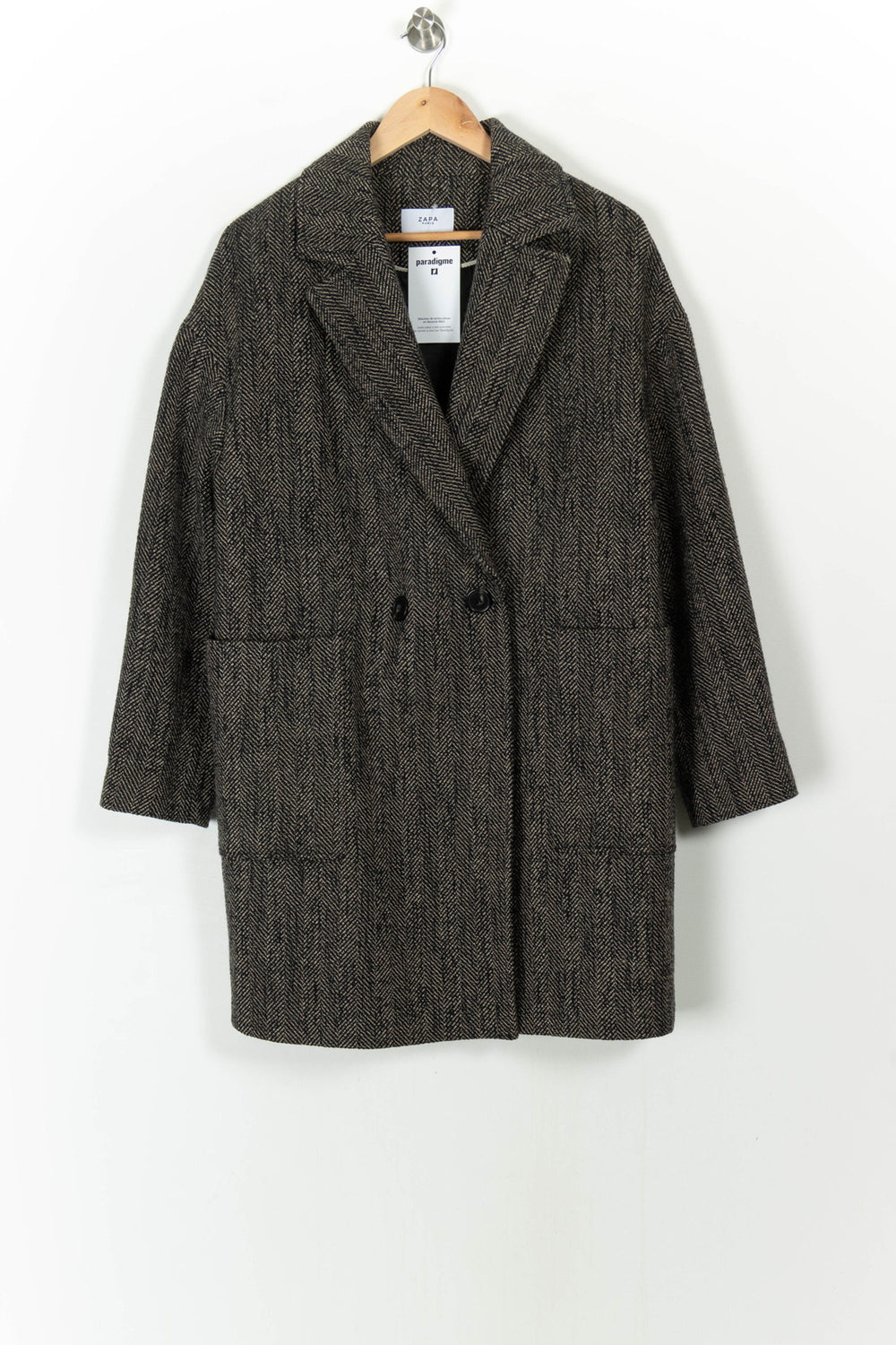 Manteau Marron - Taille L/40 de la marque ZAPA | PARAD106512 - Vendu par Paradigme - Image 2