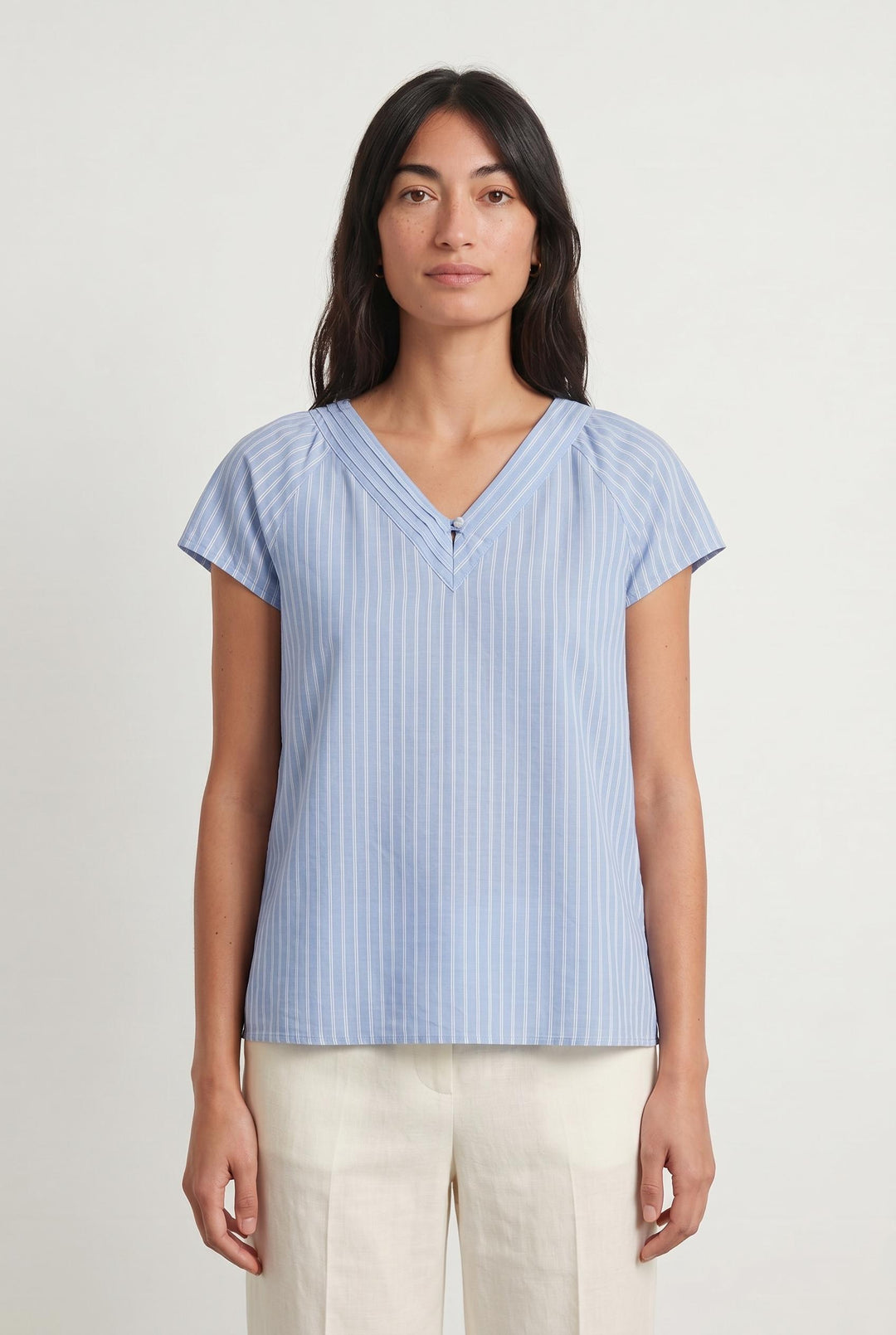 Blouse Bleu à Rayures Blanches - Taille S/36 de la marque La Fée Maraboutée | PARAD106513 - Vendu par Paradigme - Image 1