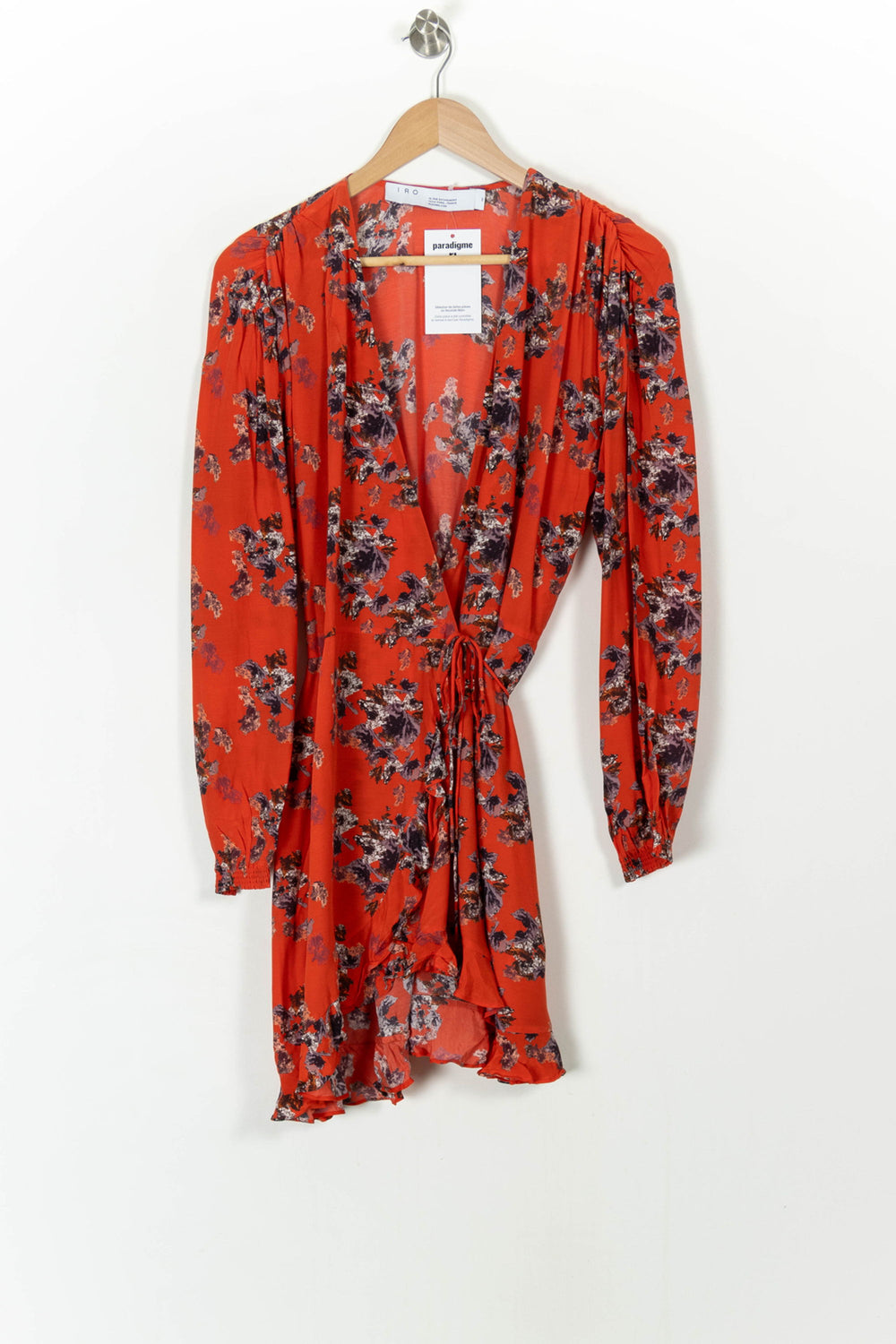 Robe Portefeuille Rouge et Noir - Taille L/40 de la marque IRO | PARAD106515 - Vendu par Paradigme - Image 2