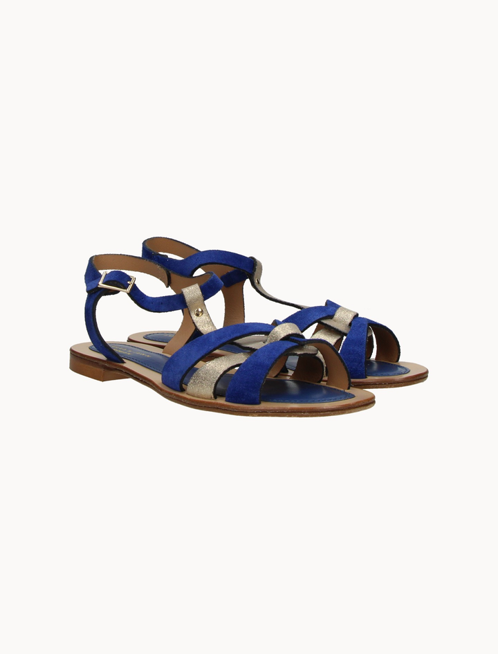 Sandales Bleu et Doré - Taille S/36 de la marque Jules & Jenn | PARAD106519 - Vendu par Paradigme - Image 2