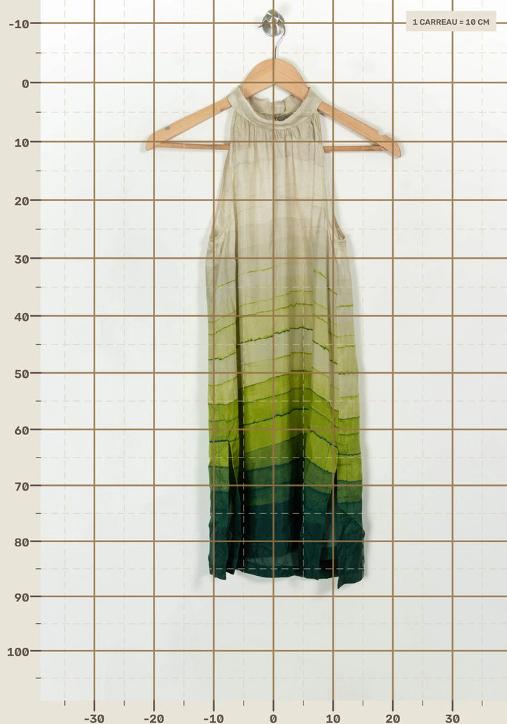Top Vert et Beige - Taille S/36 de la marque Max Mara | PARAD106542 - Vendu par Paradigme - Image 4