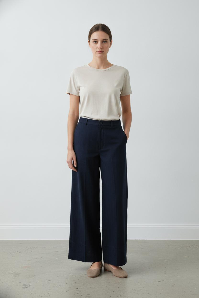 Pantalon Large Bleu - Taille L/40 de la marque Vanessa Bruno | PARAD106545 - Vendu par Paradigme - Image 1