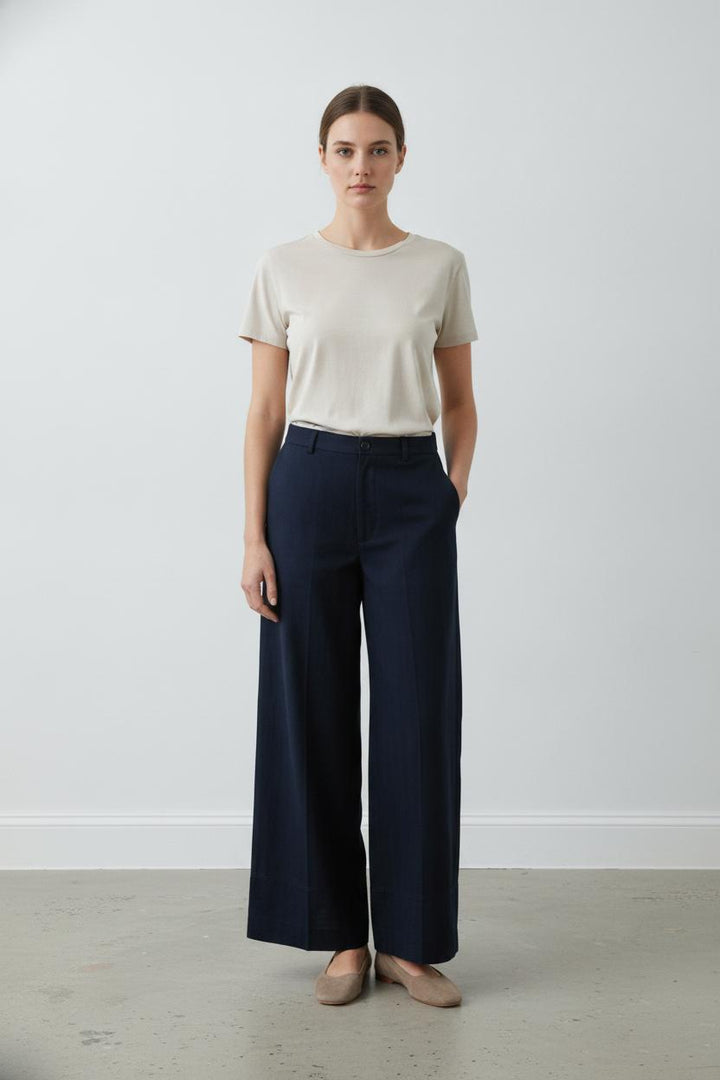 Pantalon Large Bleu - Taille L/40 de la marque Vanessa Bruno | PARAD106545 - Vendu par Paradigme - Image 1