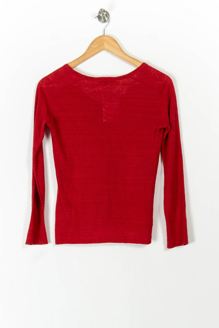 Pull Rouge - Taille S/36 de la marque Maje | PARAD106548 - Vendu par Paradigme - Image 4