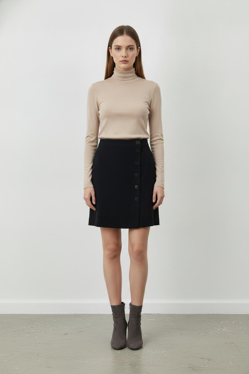 Jupe Courte Bleue - Taille S/36 de la marque Caroll | PARAD106550 - Vendu par Paradigme - Image 1