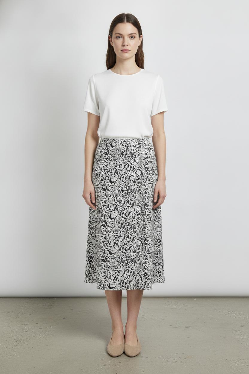 Jupe Longue Blanche et Noire - Taille S/36 de la marque IKKS | PARAD106551 - Vendu par Paradigme - Image 1