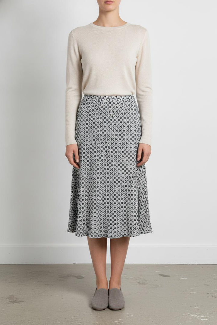 Jupe Midi Grise et Noire - Taille M/38 de la marque IKKS | PARAD106558 - Vendu par Paradigme - Image 1