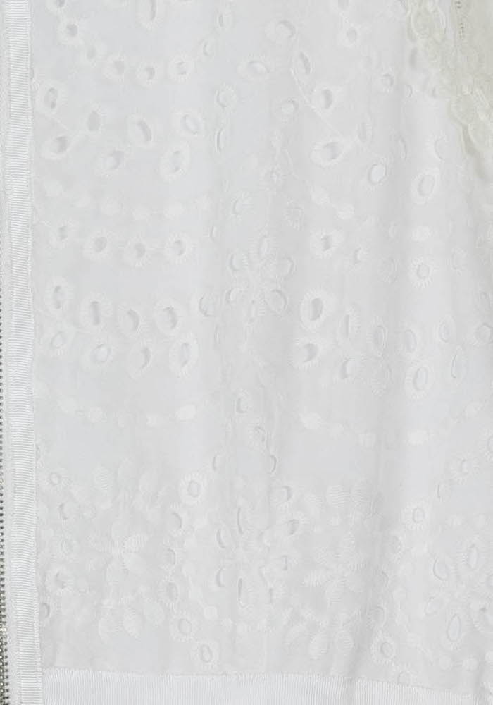 Robe Brodée Blanche - Taille M/38 de la marque Indies | PARAD106559 - Vendu par Paradigme - Image 3