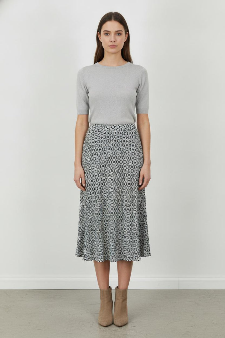 Jupe Midi Grise et Noire - Taille XL/42 de la marque IKKS | PARAD106564 - Vendu par Paradigme - Image 1