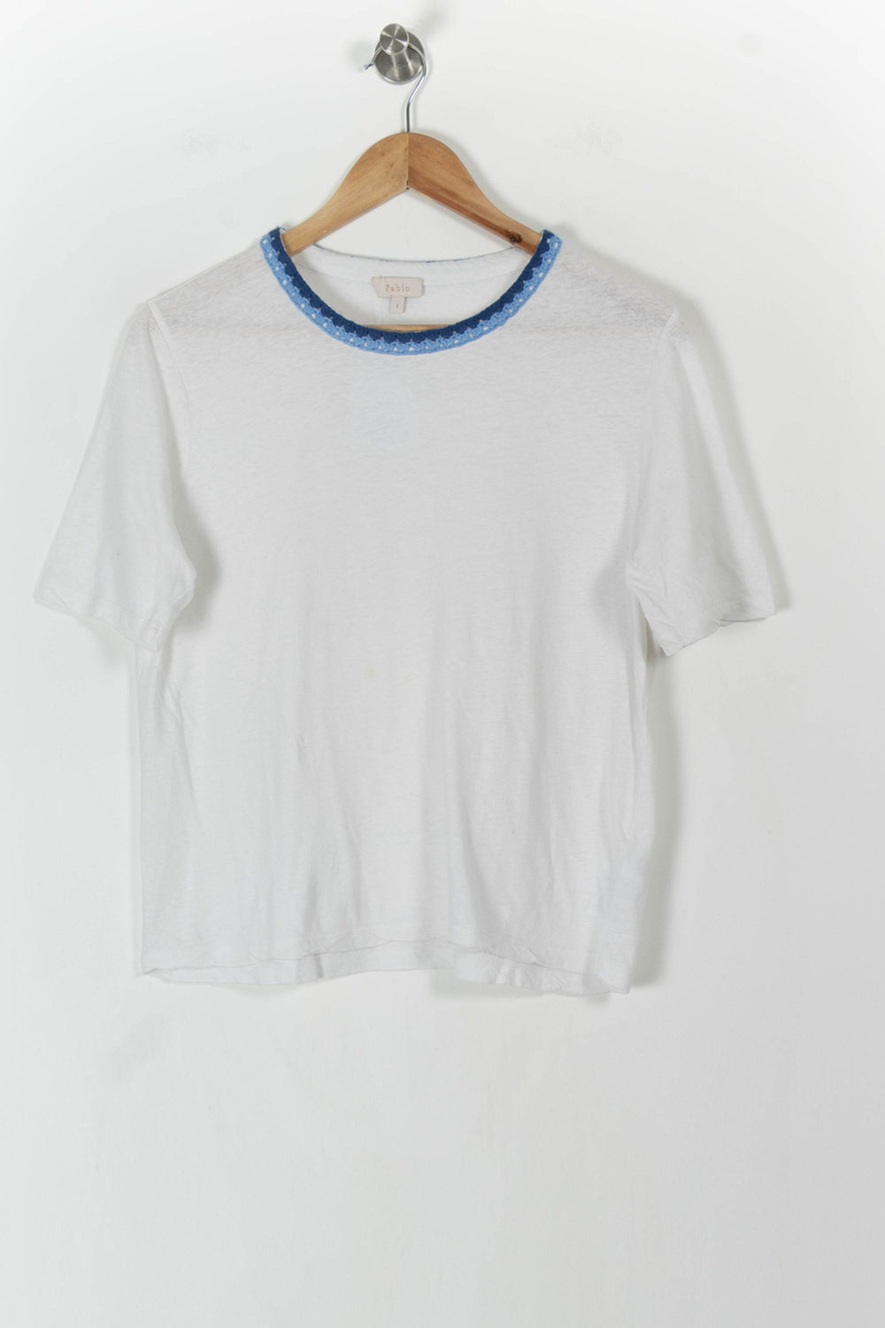 Tee-shirt Blanc et Bleu - Taille S/36 de la marque Pablo | PARAD106565 - Vendu par Paradigme - Image 2
