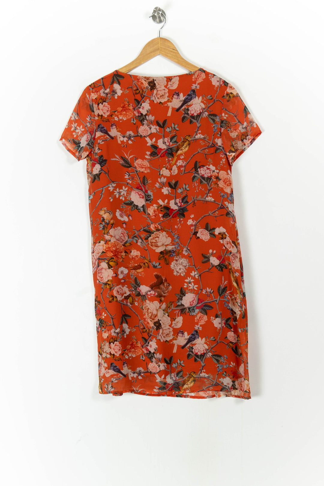 Robe Fleurie Orange et Rose - Taille S/36 de la marque La Fée Maraboutée | PARAD106575 - Vendu par Paradigme - Image 4