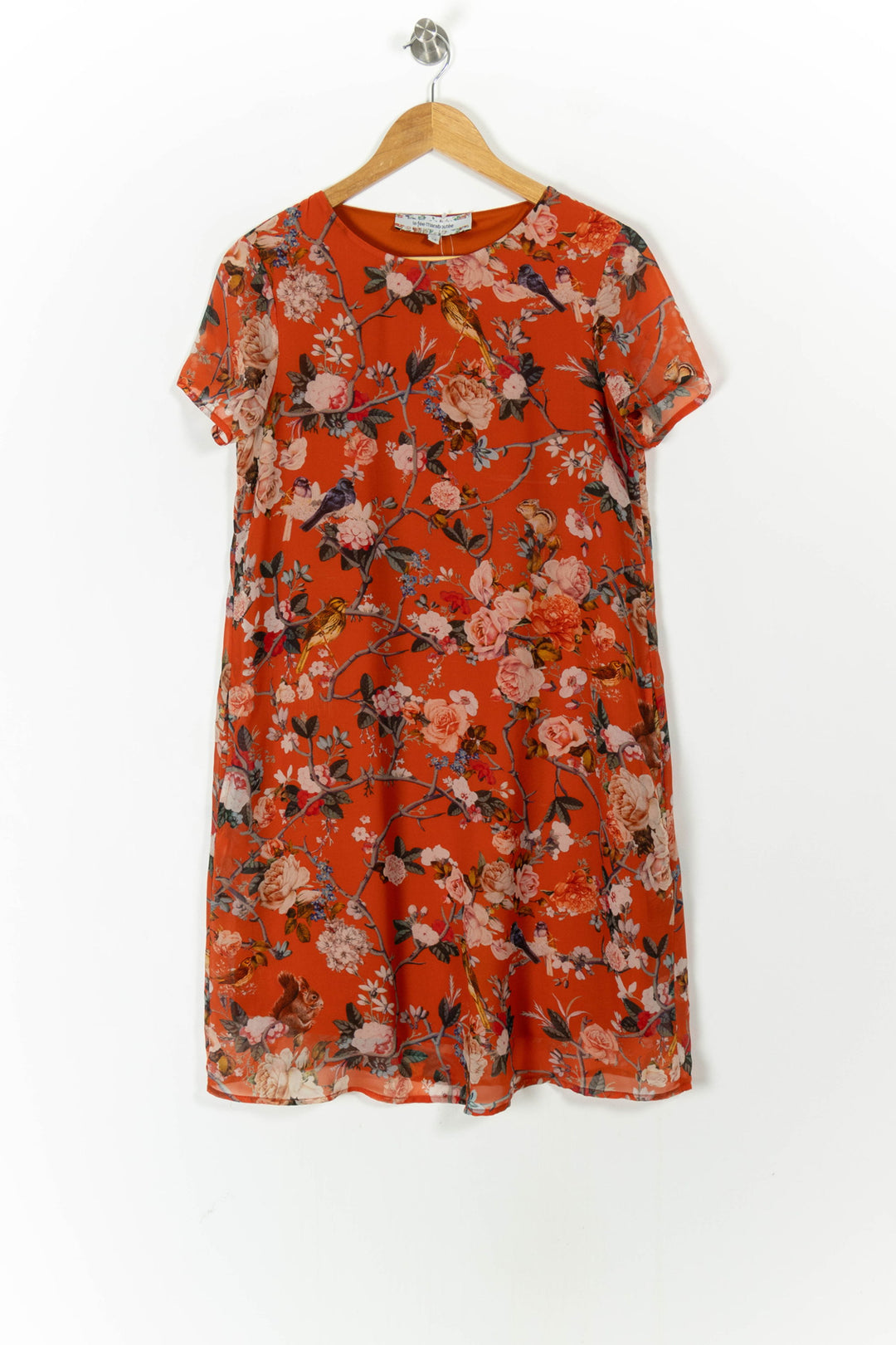Robe Fleurie Orange et Rose - Taille S/36 de la marque La Fée Maraboutée | PARAD106575 - Vendu par Paradigme - Image 2
