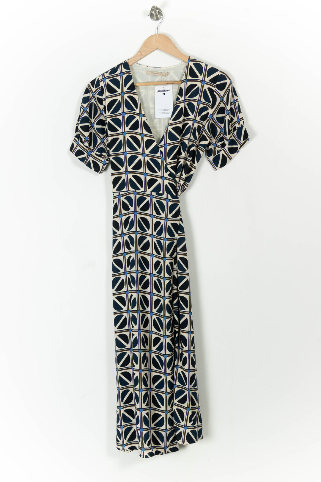 Robe Longue Bleu et Beige - Taille S/36 de la marque La Fée Maraboutée | PARAD106576 - Vendu par Paradigme - Image 2