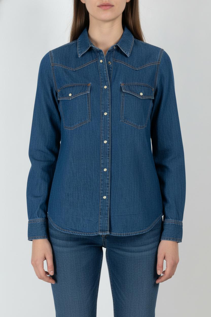 Chemise en Jean Bleue - Taille S/36 de la marque Galeries Lafayette | PARAD106585 - Vendu par Paradigme - Image 1