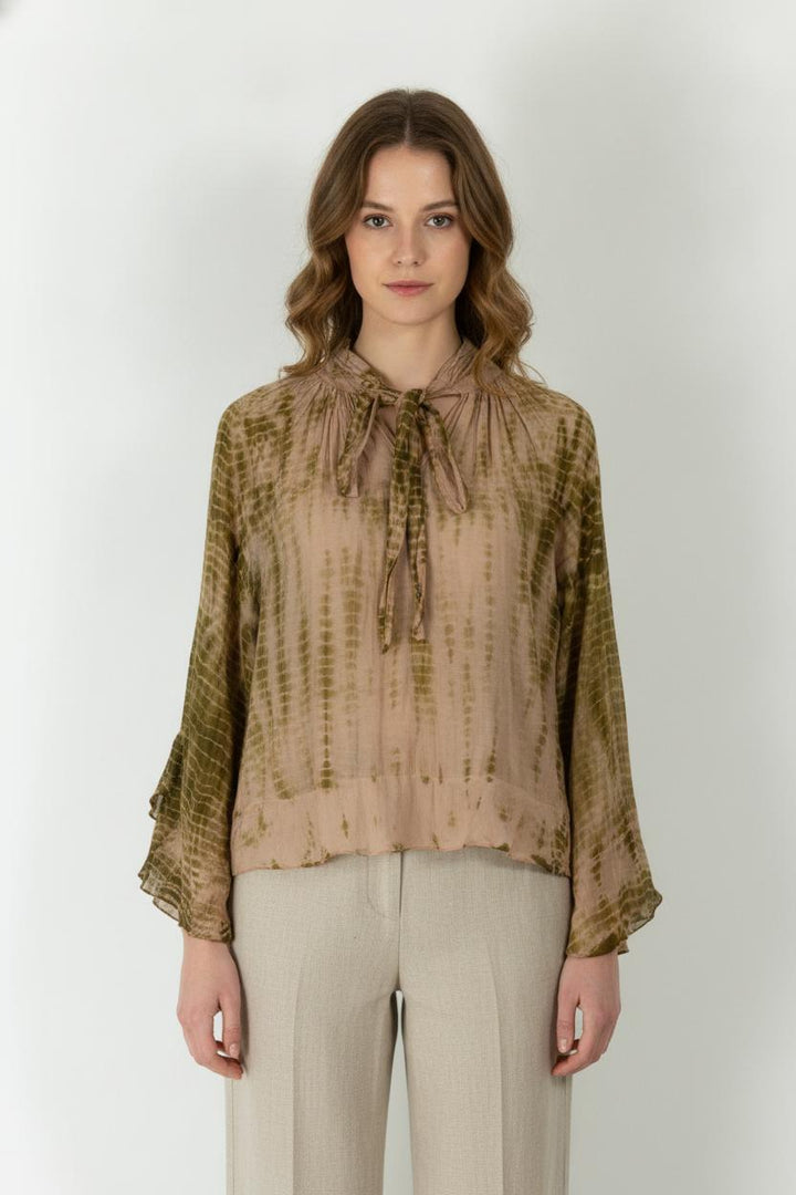 Blouse Rose et Verte - Taille XS/34 de la marque Mes Demoiselles Paris | PARAD106586 - Vendu par Paradigme - Image 1