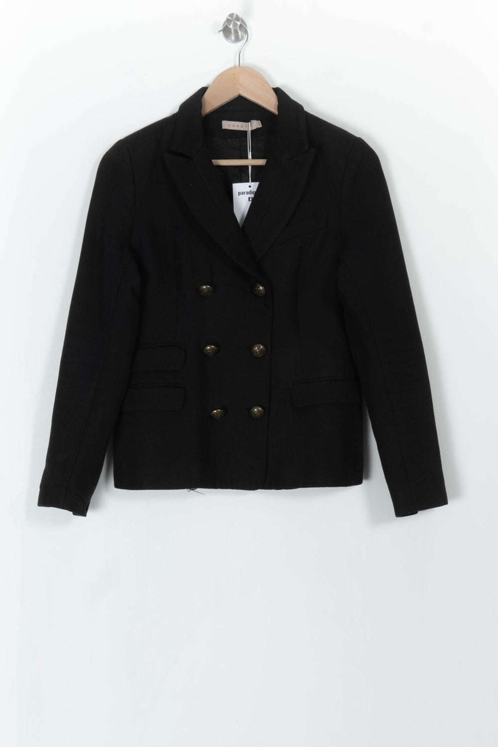Blazer Noir - Taille M/38 de la marque Sandro | PARAD106589 - Vendu par Paradigme - Image 2