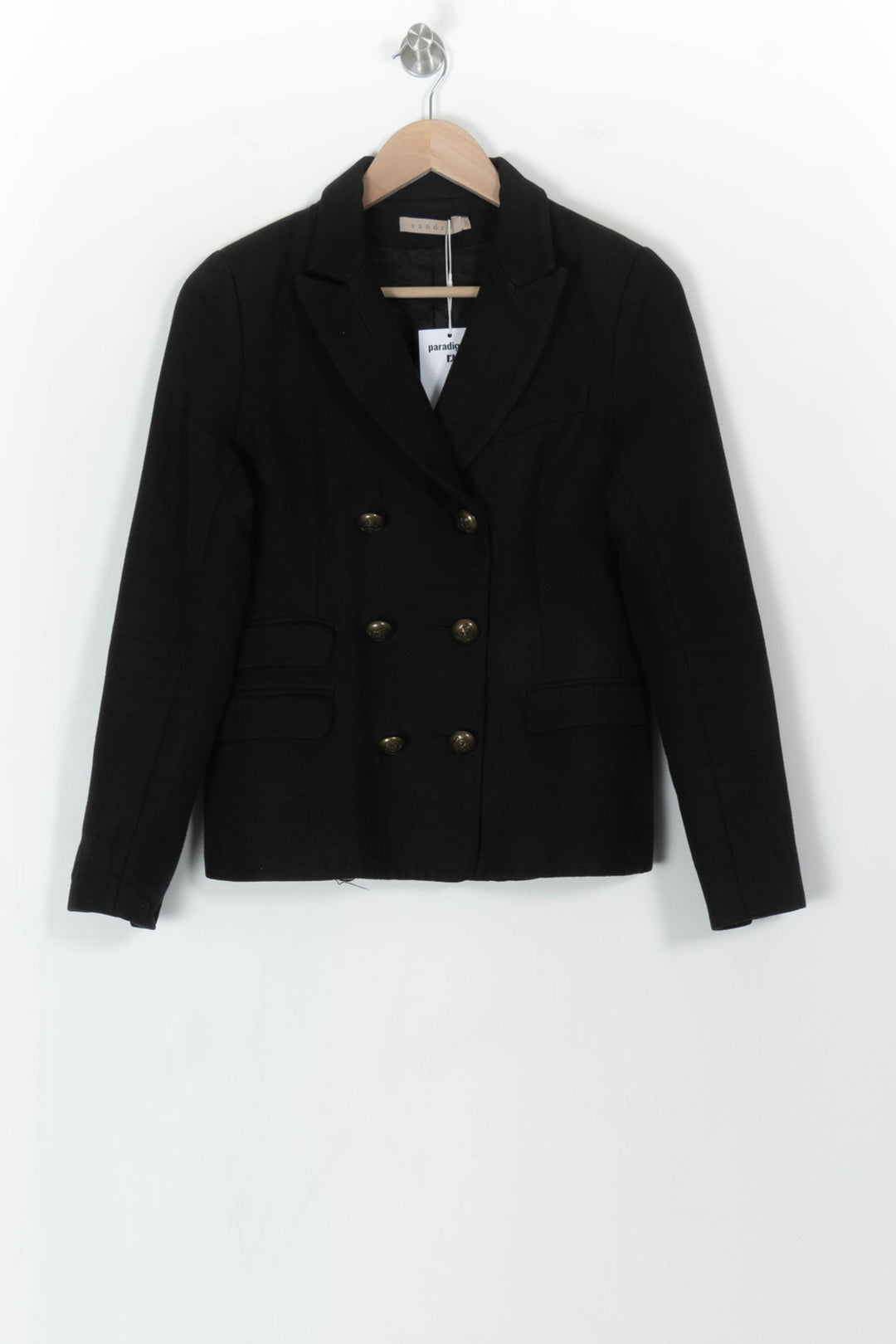 Blazer Noir - Taille M/38 de la marque Sandro | PARAD106589 - Vendu par Paradigme - Image 2