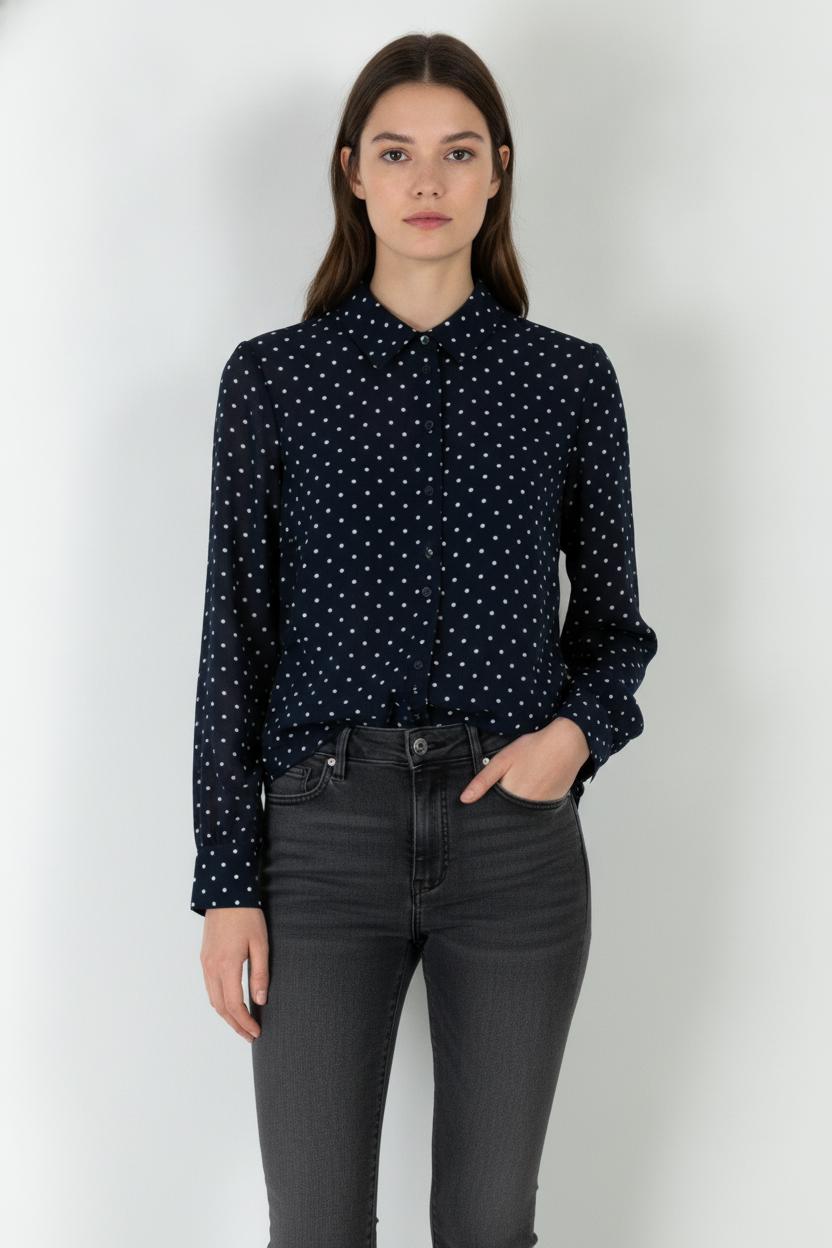 Chemise Bleu et Blanche - Taille XS/34 de la marque La Redoute Collections | PARAD106595 - Vendu par Paradigme - Image 1